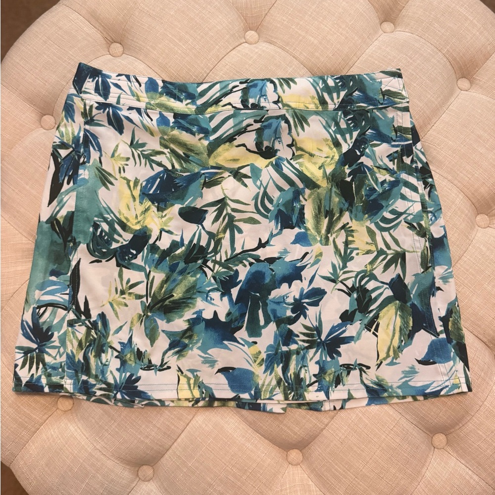 Ripskirt Hawaii Blue and Green Tropical Mini Skirt